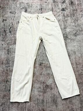 Old Navy Girls High Rise Slouchy Straight Jeans Size 14 Frayed Hem